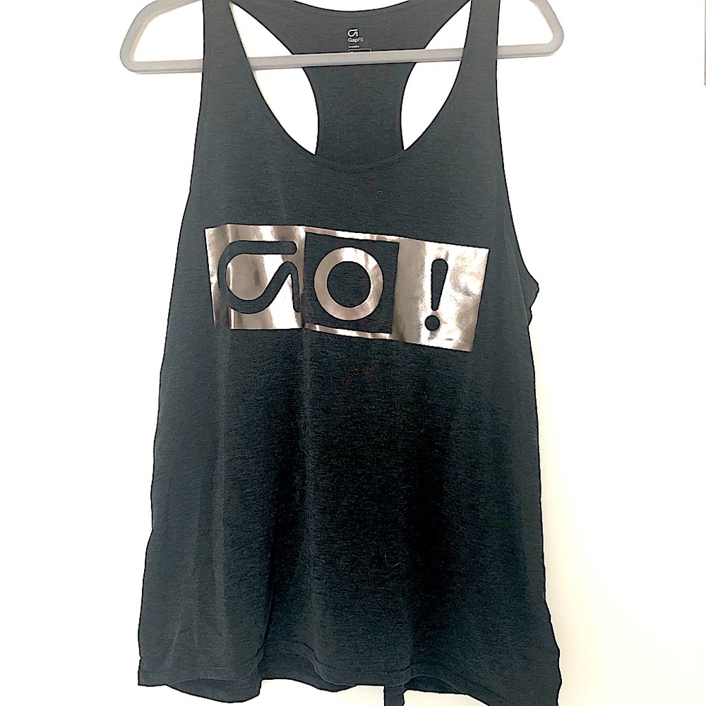 Gap breathe tank in dark charcoal color